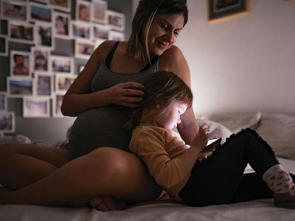 Mother pregnant and parenting a child needs assistance.