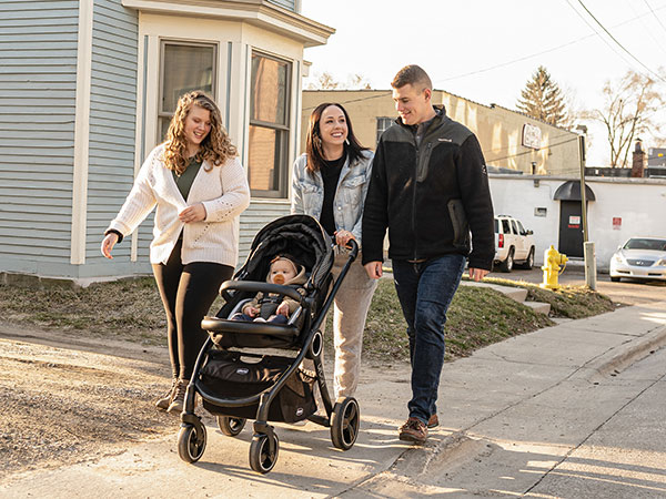 Woman who gave her baby up for adoption visits with adoptive family